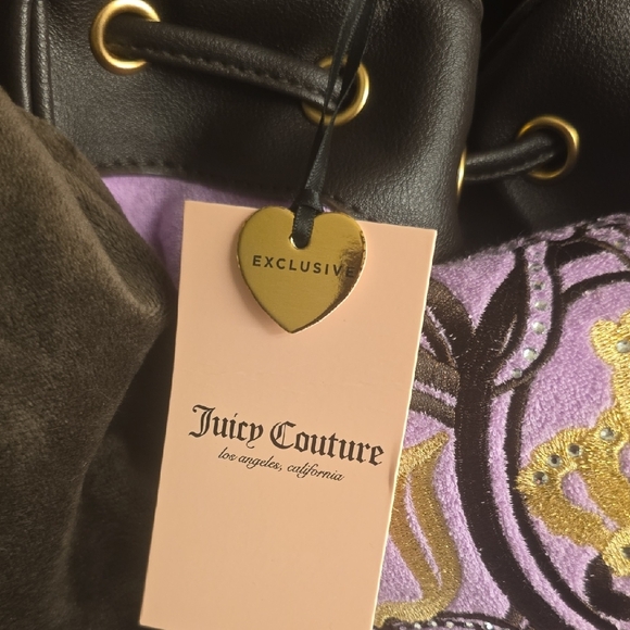 Juicy Couture Purple and Brown Day Dreamer Embroidered Shoulder Bag - Picture 4 of 10